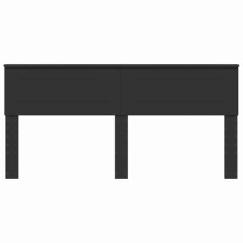 Kopfteil mit Kopfteil Schwarz Eichen-Optik 180 cm Holzwerkstoff