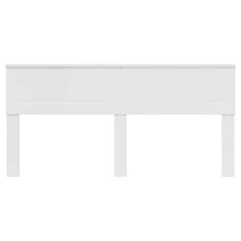 Kopfteil mit Kopfteil Glänzend Weiß 180 cm Holzwerkstoff