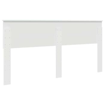 Kopfteil mit Kopfteil Glänzend Weiß 180 cm Holzwerkstoff