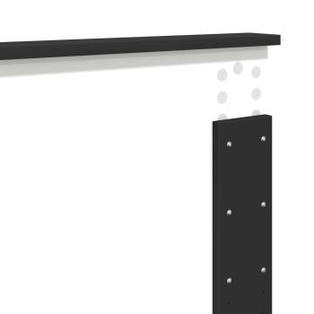 Kopfteil Schwarz Eichen-Optik Holzwerkstoff