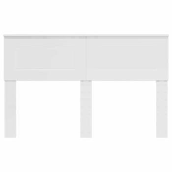 Kopfteil mit Kopfteil Glänzend Weiß 160 cm Holzwerkstoff