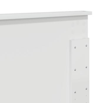 Kopfteil mit Kopfteil Glänzend Weiß 150 cm Holzwerkstoff