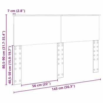 Kopfteil mit Kopfteil Altholz 140 cm Holzwerkstoff