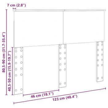 Kopfteil mit Kopfteil Sonoma-Eiche 120 cm Holzwerkstoff