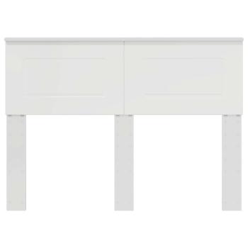 Kopfteil mit Kopfteil Glänzend Weiß 120 cm Holzwerkstoff