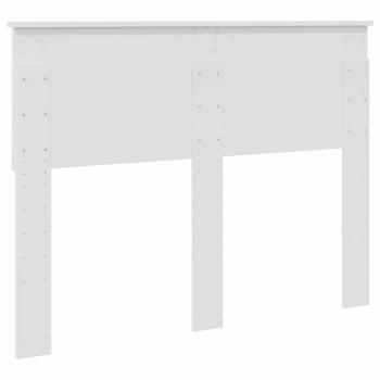 Kopfteil mit Kopfteil Glänzend Weiß 120 cm Holzwerkstoff