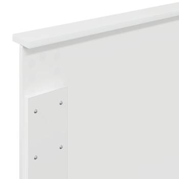 Kopfteil mit Kopfteil Glänzend Weiß 100 cm Holzwerkstoff