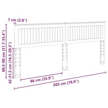 Kopfteil mit Kopfteil Beton Grau 200 cm Holzwerkstoff