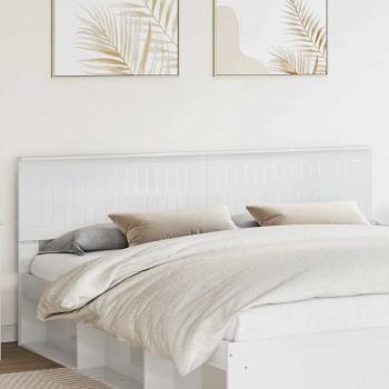 ARDEBO.de - Kopfteil mit Kopfteil Glänzend Weiß 200 cm Holzwerkstoff