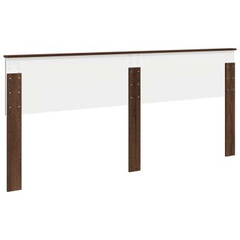 Kopfteil mit Kopfteil Braun Eichen-Optik 200 cm Holzwerkstoff