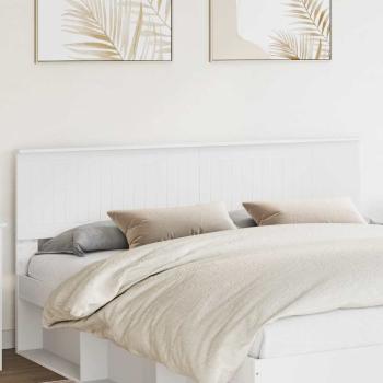 ARDEBO.de - Kopfteil mit Kopfteil Weiß 180 cm Holzwerkstoff