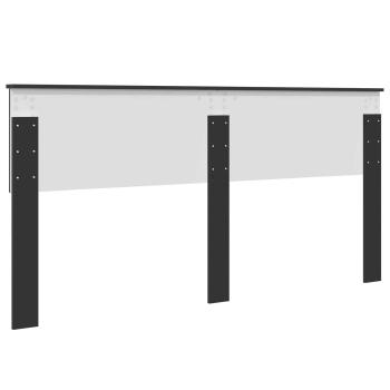 Kopfteil mit Kopfteil Schwarz Eichen-Optik 180 cm Holzwerkstoff