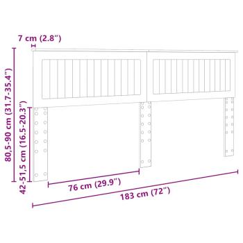 Kopfteil mit Kopfteil Sonoma-Eiche 180 cm Holzwerkstoff