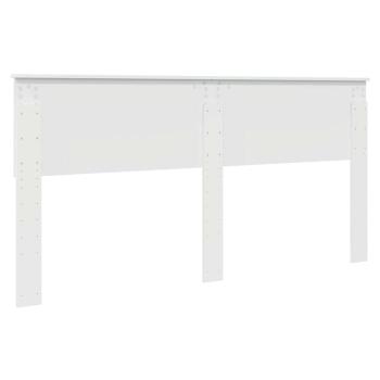 Kopfteil mit Kopfteil Glänzend Weiß 180 cm Holzwerkstoff