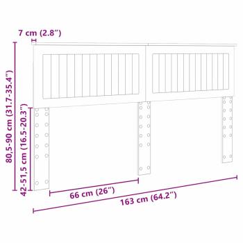 Kopfteil mit Kopfteil Sonoma-Eiche 160 cm Holzwerkstoff