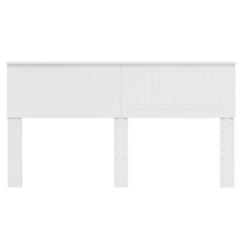 Kopfteil mit Kopfteil Glänzend Weiß 160 cm Holzwerkstoff