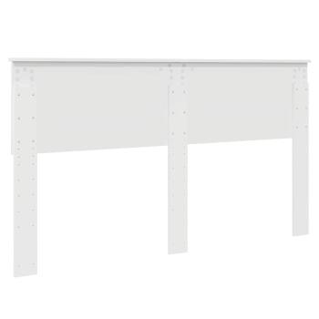 Kopfteil mit Kopfteil Glänzend Weiß 160 cm Holzwerkstoff