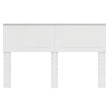 Kopfteil mit Kopfteil Glänzend Weiß 140 cm Holzwerkstoff