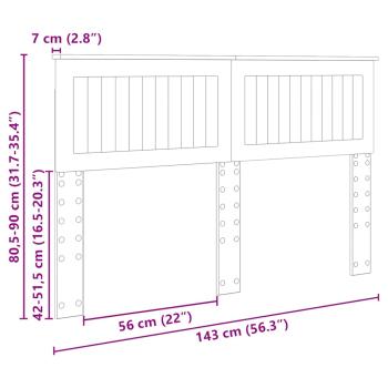 Kopfteil mit Kopfteil Altholz 140 cm Holzwerkstoff