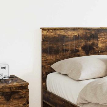 Kopfteil mit Kopfteil Geräucherte Eiche 120 cm Holzwerkstoff