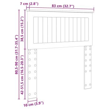 Kopfteil mit Kopfteil Weiß 80 cm Holzwerkstoff