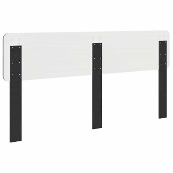 Kopfteil mit Kopfteil Schwarz Eichen-Optik 200 cm Holzwerkstoff