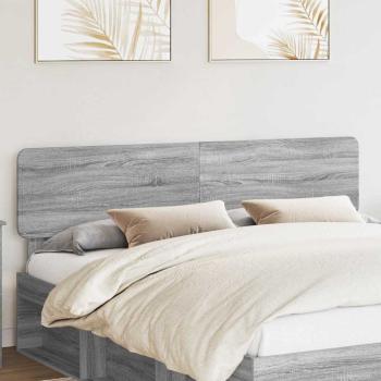 ARDEBO.de - Kopfteil mit Kopfteil Graues Sonoma 200 cm Holzwerkstoff