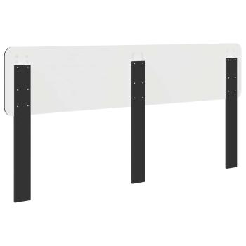 Kopfteil mit Kopfteil Schwarz Eichen-Optik 180 cm Holzwerkstoff