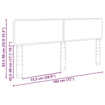 Kopfteil Braun Eichen-Optik Holzwerkstoff