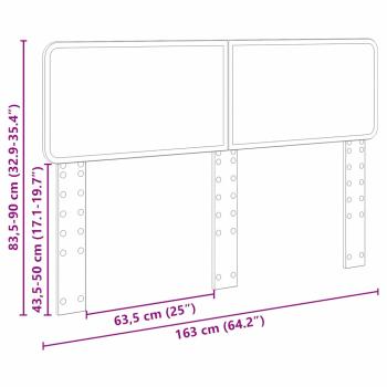 Kopfteil mit Kopfteil Schwarz Eichen-Optik 160 cm Holzwerkstoff