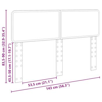 Kopfteil mit Kopfteil Artisan-Eiche 140 cm Holzwerkstoff