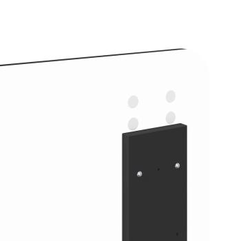 Kopfteil mit Kopfteil Schwarz Eichen-Optik 135 cm Holzwerkstoff