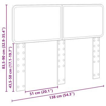 Kopfteil mit Kopfteil Sonoma-Eiche 135 cm Holzwerkstoff