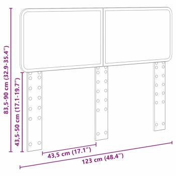 Kopfteil mit Kopfteil Sonoma-Eiche 120 cm Holzwerkstoff