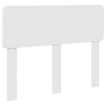 Kopfteil mit Kopfteil Glänzend Weiß 120 cm Holzwerkstoff