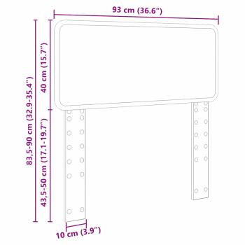 Kopfteil mit Kopfteil Weiß 90 cm Holzwerkstoff