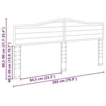 Kopfteil mit Kopfteil Beton Grau 200 cm Holzwerkstoff
