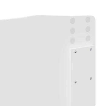 ARDEBO.de - Kopfteil mit Kopfteil Glänzend Weiß 200 cm Holzwerkstoff
