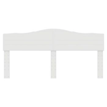 Kopfteil mit Kopfteil Glänzend Weiß 200 cm Holzwerkstoff