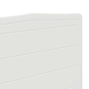 Kopfteil mit Kopfteil Glänzend Weiß 200 cm Holzwerkstoff