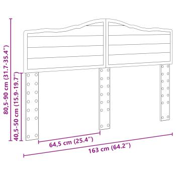 Kopfteil mit Kopfteil Glänzend Weiß 160 cm Holzwerkstoff