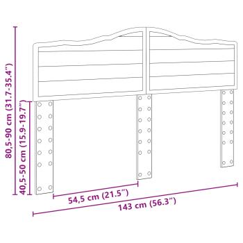 Kopfteil Beton Grau Holzwerkstoff