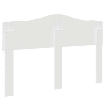 Kopfteil mit Kopfteil Glänzend Weiß 140 cm Holzwerkstoff