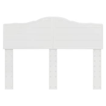 Kopfteil mit Kopfteil Glänzend Weiß 120 cm Holzwerkstoff
