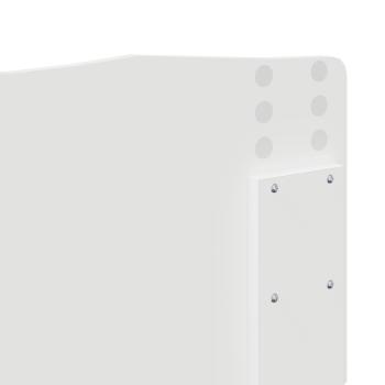 Kopfteil mit Kopfteil Glänzend Weiß 120 cm Holzwerkstoff