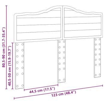 Kopfteil mit Kopfteil Braun Eichen-Optik 120 cm Holzwerkstoff
