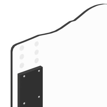 Kopfteil mit Kopfteil Schwarz Eichen-Optik 100 cm Holzwerkstoff