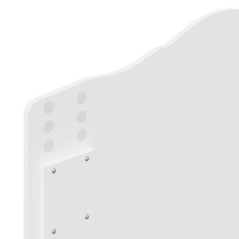 Kopfteil mit Kopfteil Glänzend Weiß 100 cm Holzwerkstoff