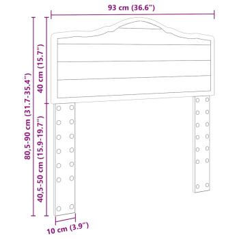 Kopfteil mit Kopfteil Sonoma-Eiche 90 cm Holzwerkstoff
