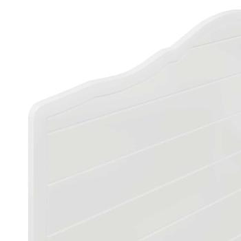 Kopfteil mit Kopfteil Glänzend Weiß 90 cm Holzwerkstoff